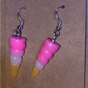 ☀️3/$9☀️ Unicorn Horn Earrings with Sterling Silver Hooks